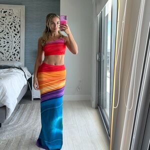 Farai London X Recolve Tala Maxi Dress in Rainbow